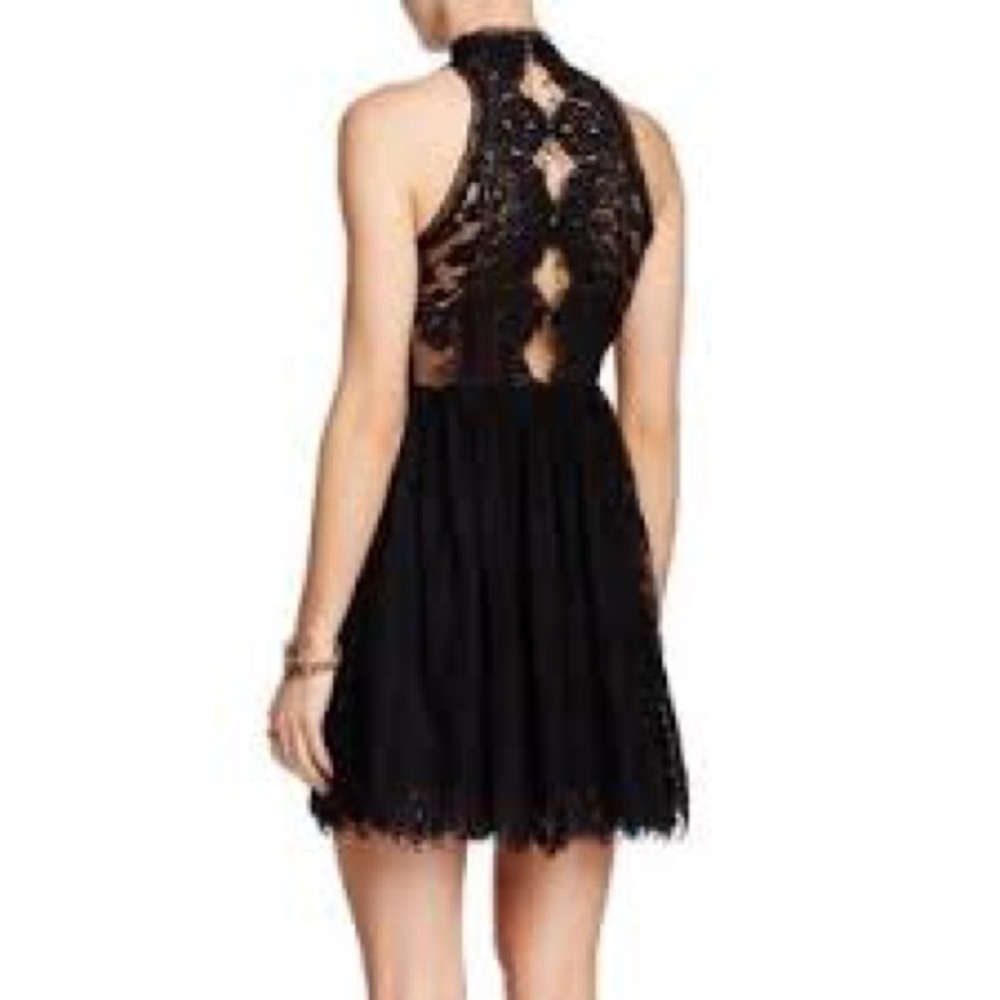 Free People Verushka Black Lace Mini Dress - Picture 11 of 11